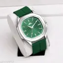 Premium Emerald Edge Leather Strap watch